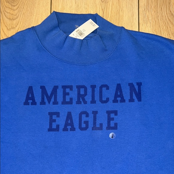 NWT - American Eagle Outfitters Vibrant Blue Crewneck Sweater - Picture 3 of 8